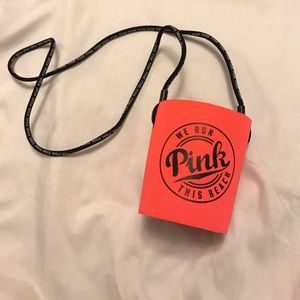 Pink Victoria's Secret can/beer holder