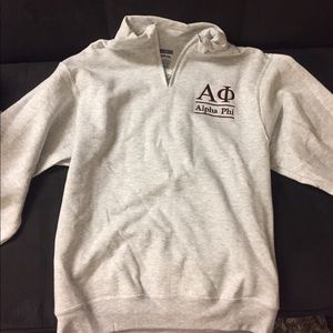 Alpha phi quarter zip sweatshirt