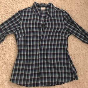 Columbia button down shirt.