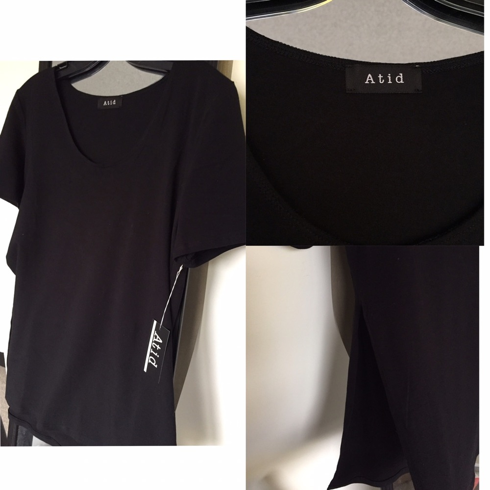 Black Side Slit Knit Top - Picture 5 of 6