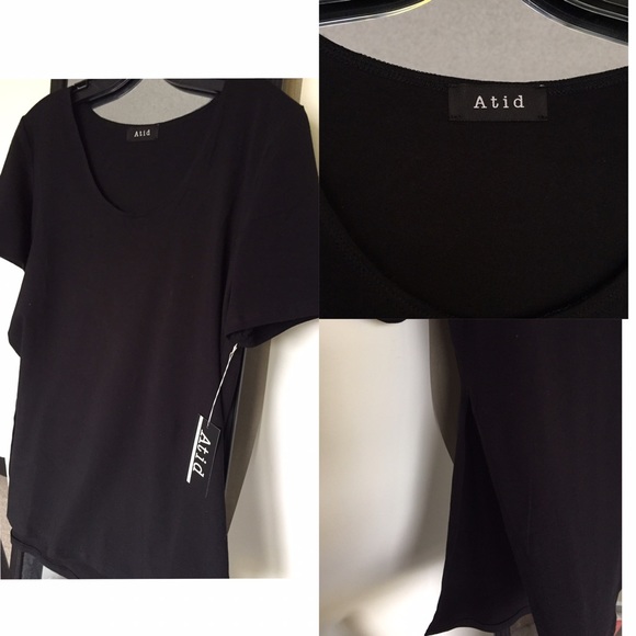 Black Side Slit Knit Top - Picture 5 of 6