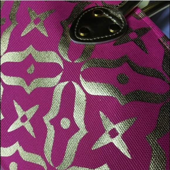 Large pink and gold foil Moroccan print!! - Picture 3 of 4