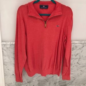 Coral vineyard vines quarter zip