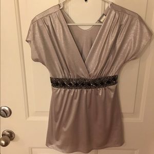 Silver dress top