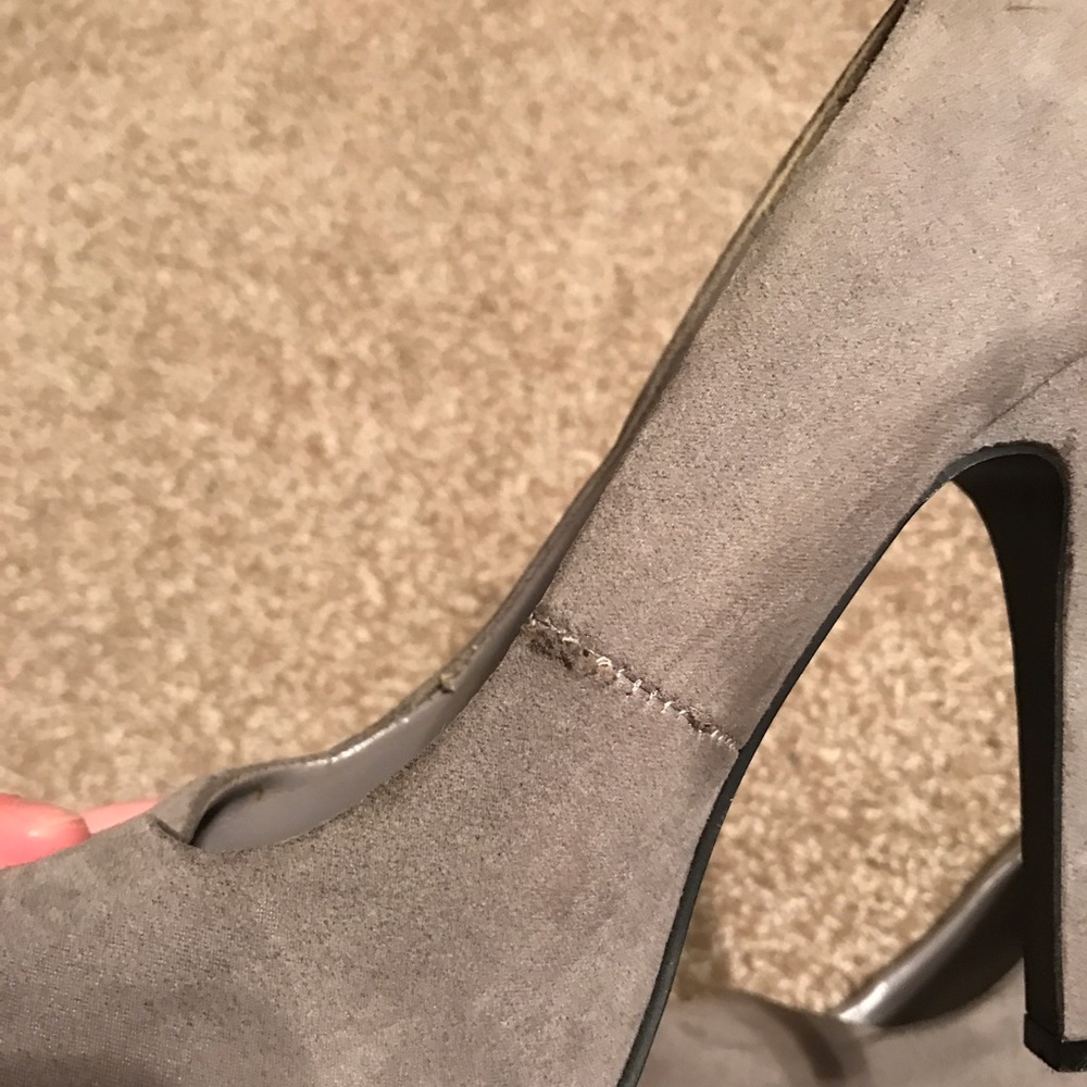 Grey Platform Pumps - Picture 5 of 6
