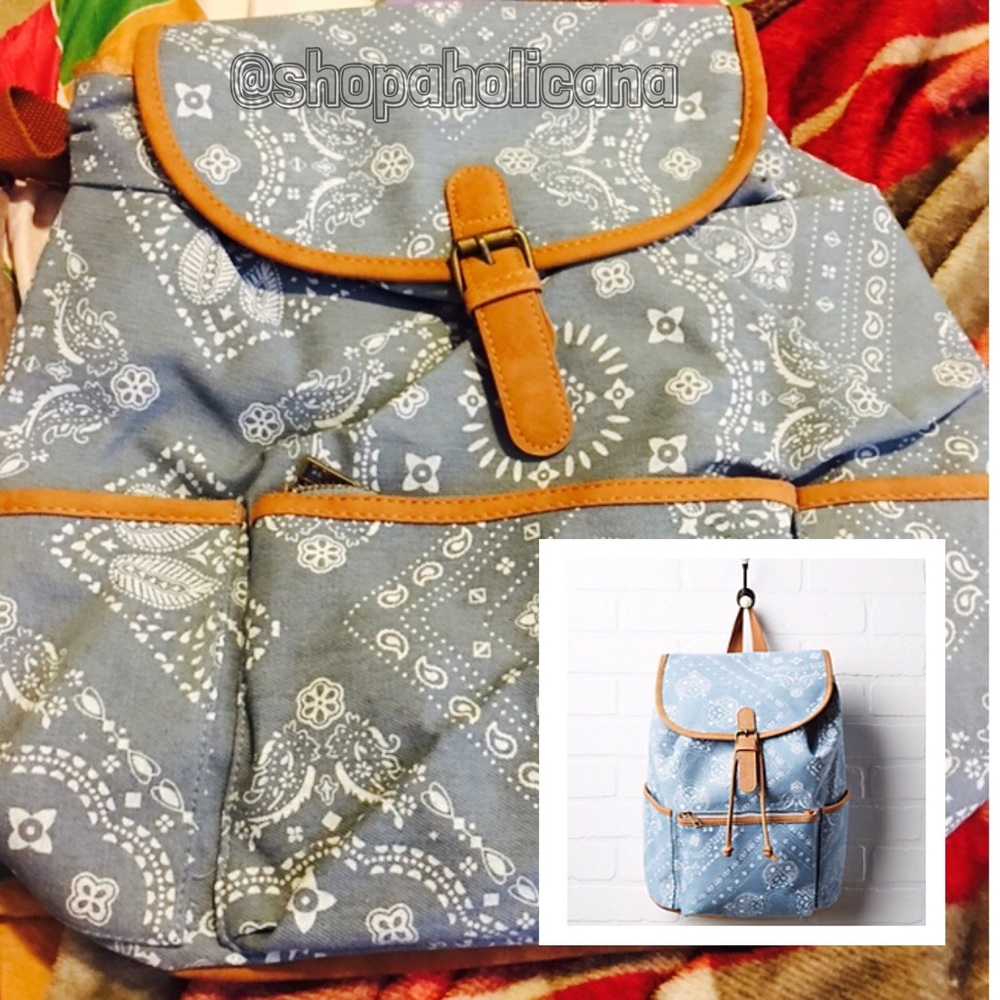 paisley please | denim backpack - Picture 1 of 1
