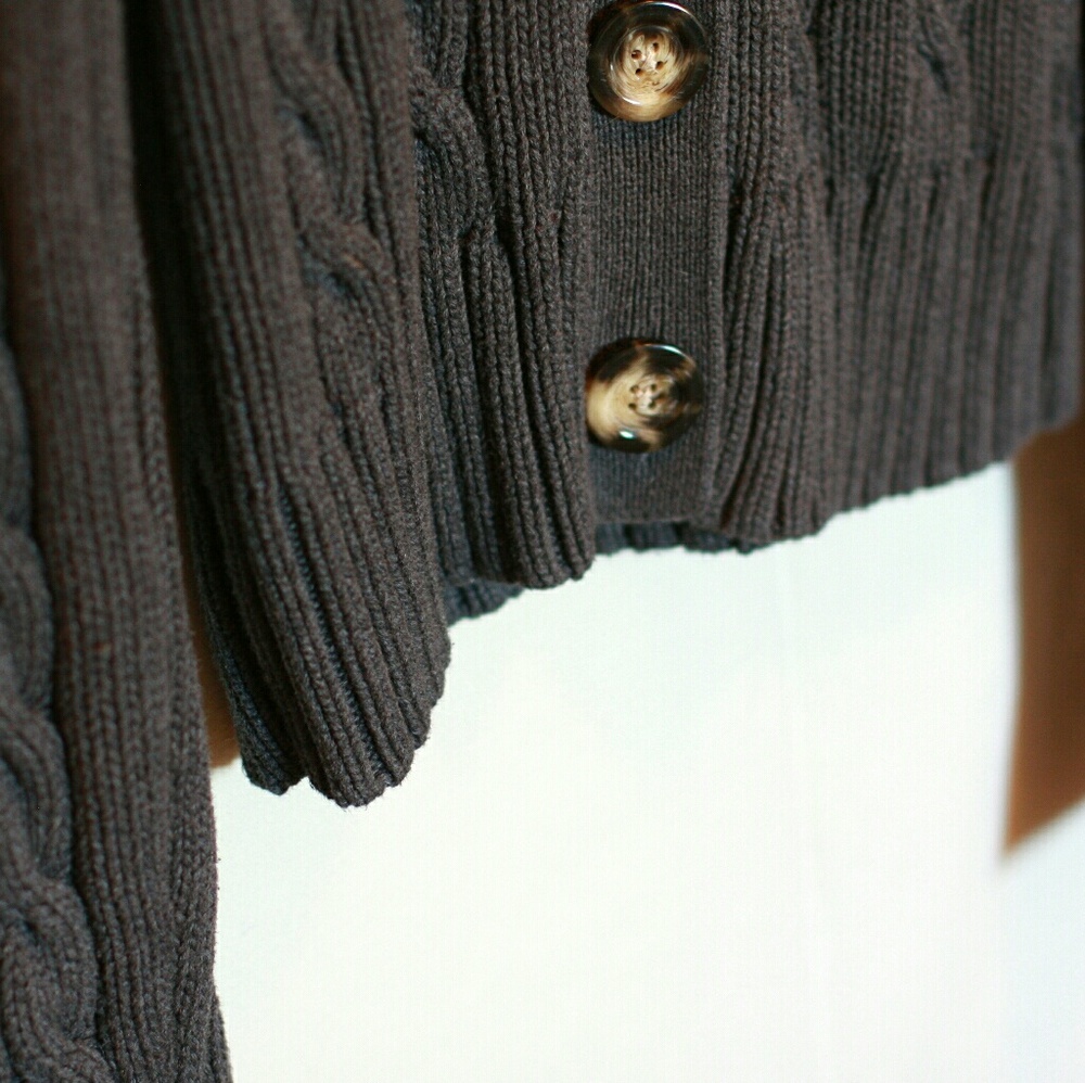 Grey chunky knit cardigan