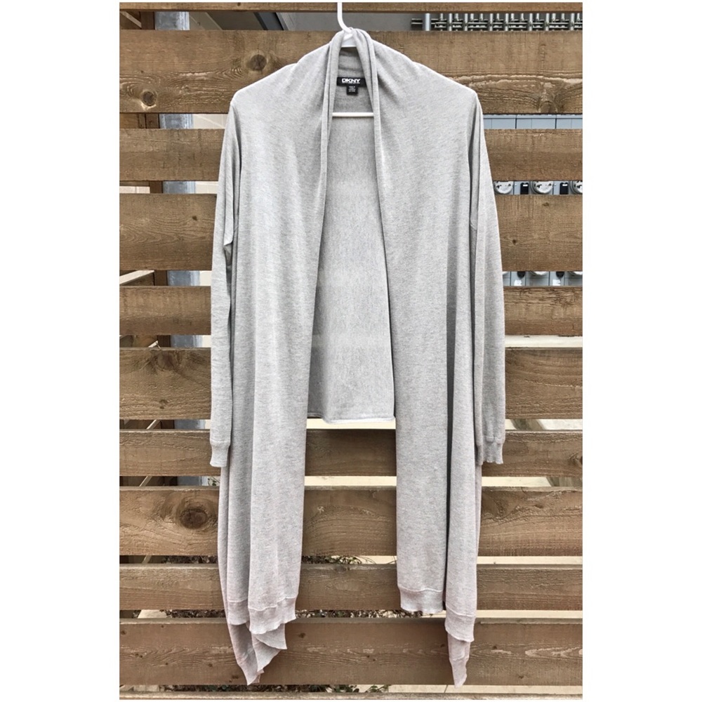 DKNY Grey Melange Cardigan Size P/S