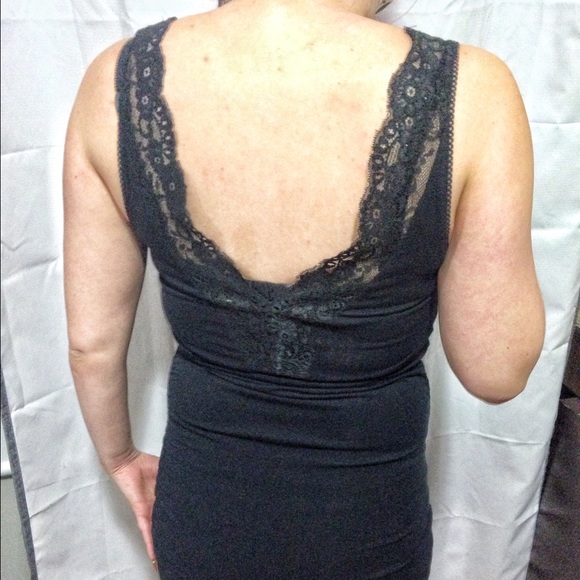 Express Elegant Black Lace Trim Dress - Picture 8 of 9