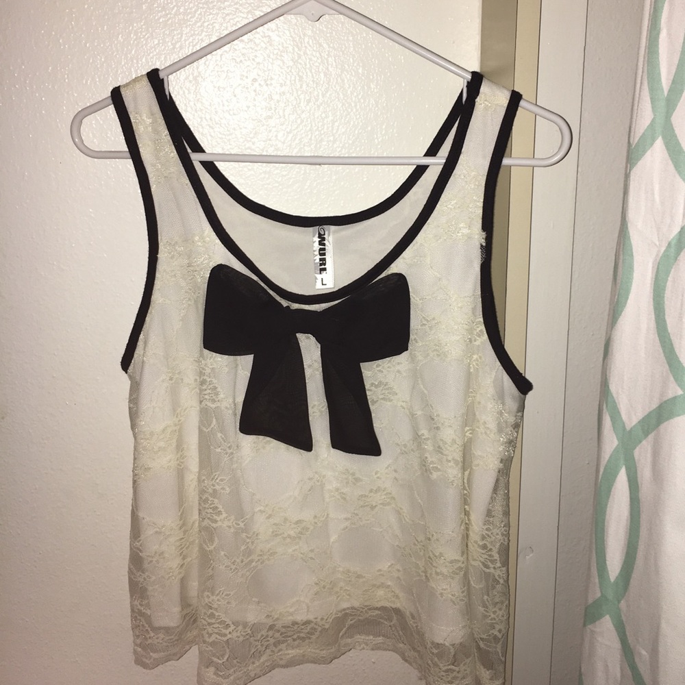 Cream colored lace blouse