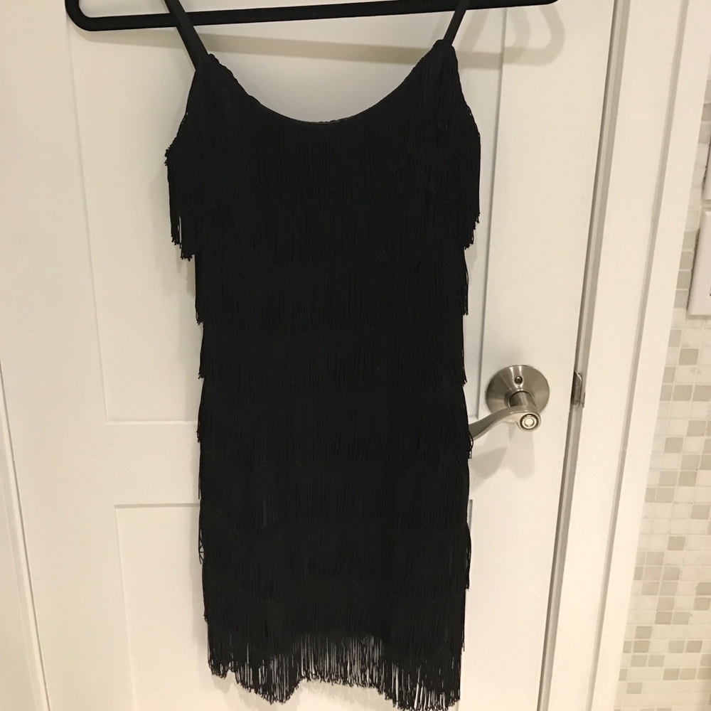 Micheal Kors Black Fringe Dress