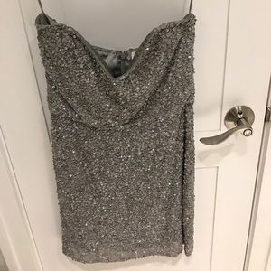 Parker Gray sequin strapless Dress