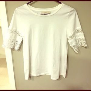 Loft white lace top