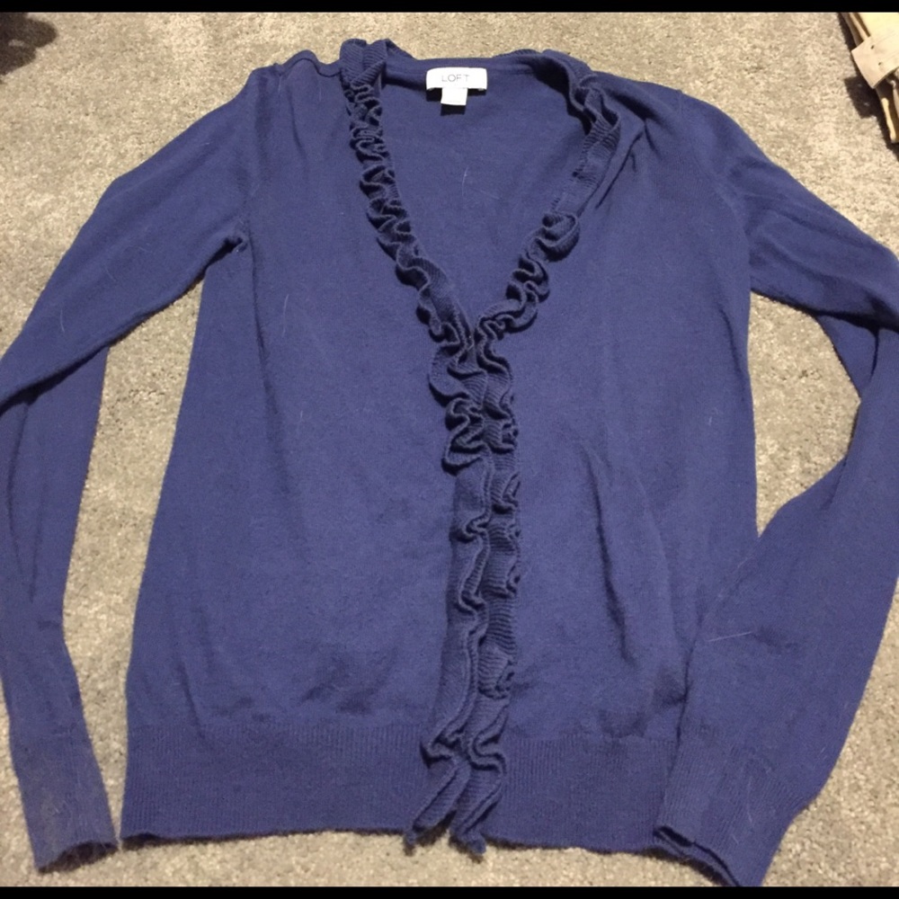 Loft navy cardigan