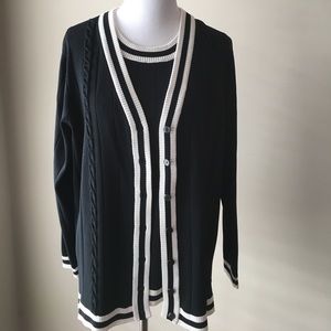 GRACE DANE LEWIS-BLACK & WHITE TWIN SET.