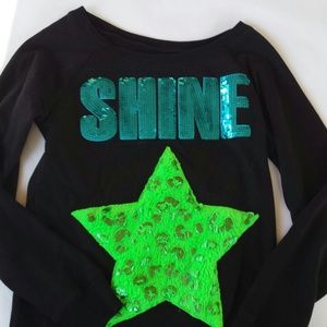 Justice Girls 14 shirt embellished SHINE sequins