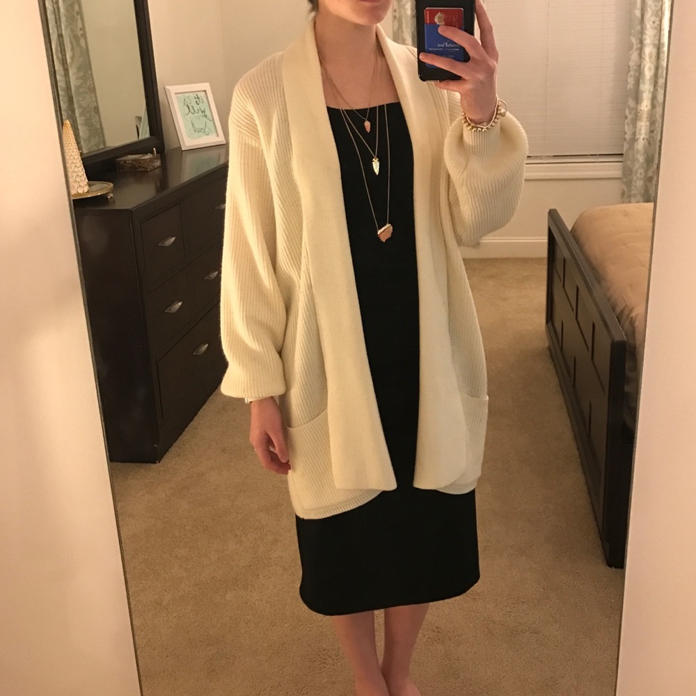 Oversized Cream Knit Sweater