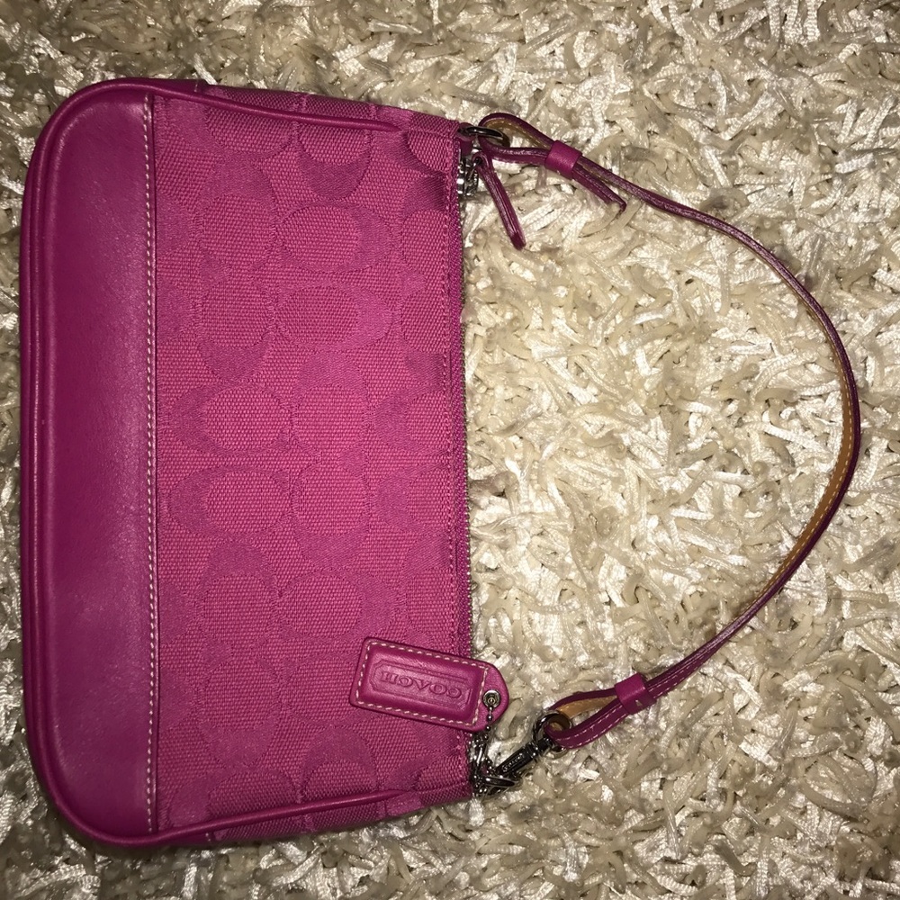 Pink Coach purse.