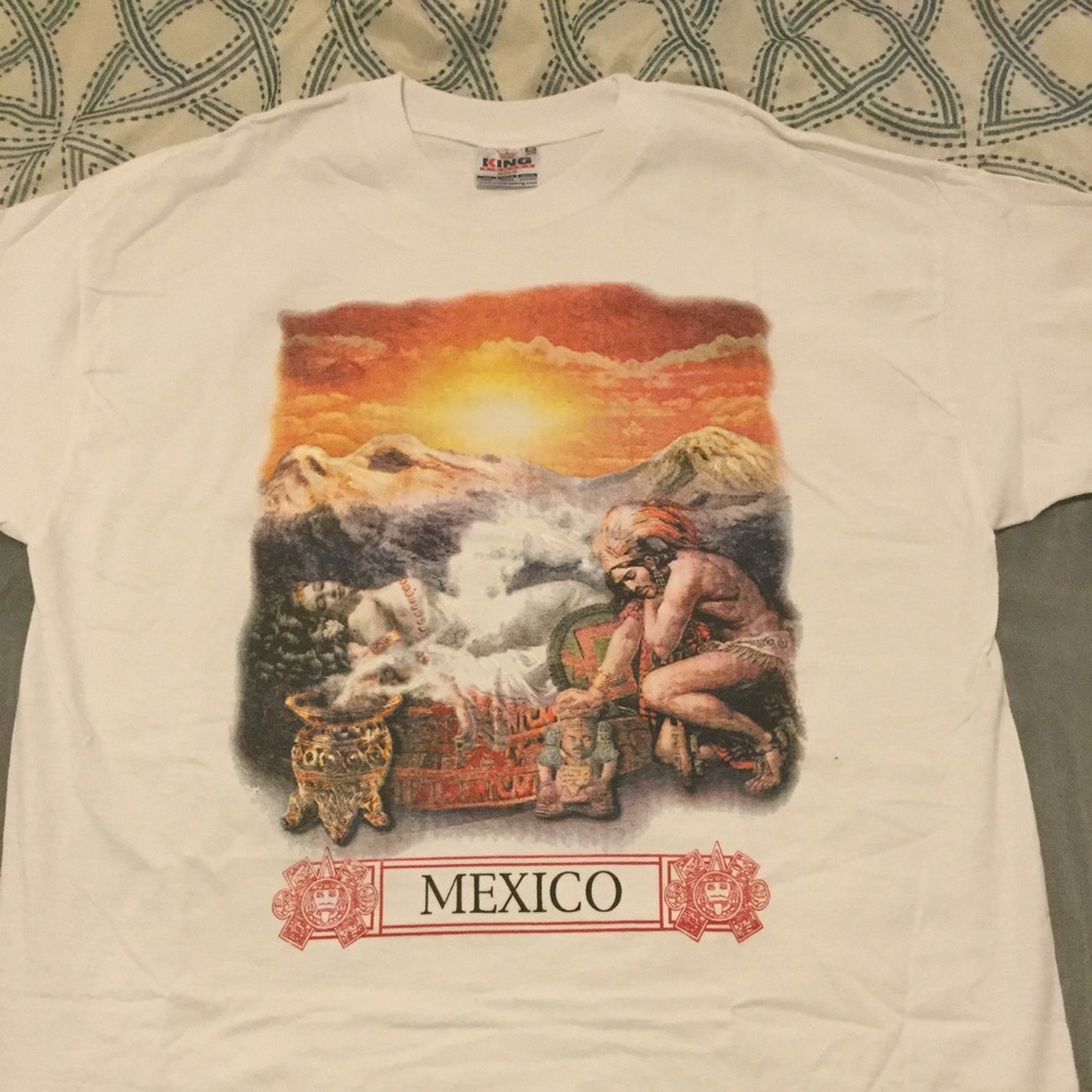 White T-shirt with Mexican logo