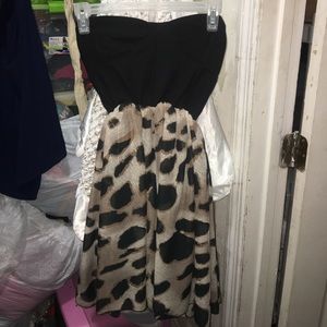 Strapless mini dress