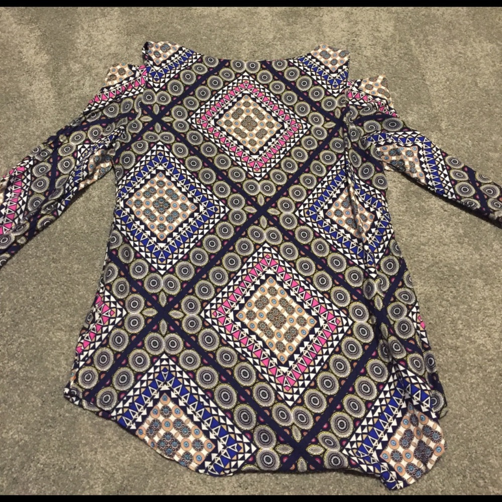 Stitch Fix shirt with cut out shoulders