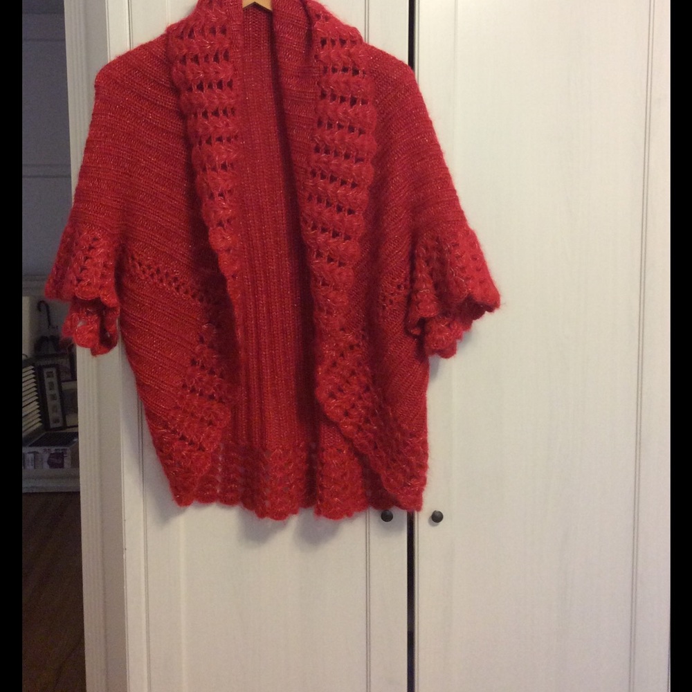 Tocca lurex open cardigan