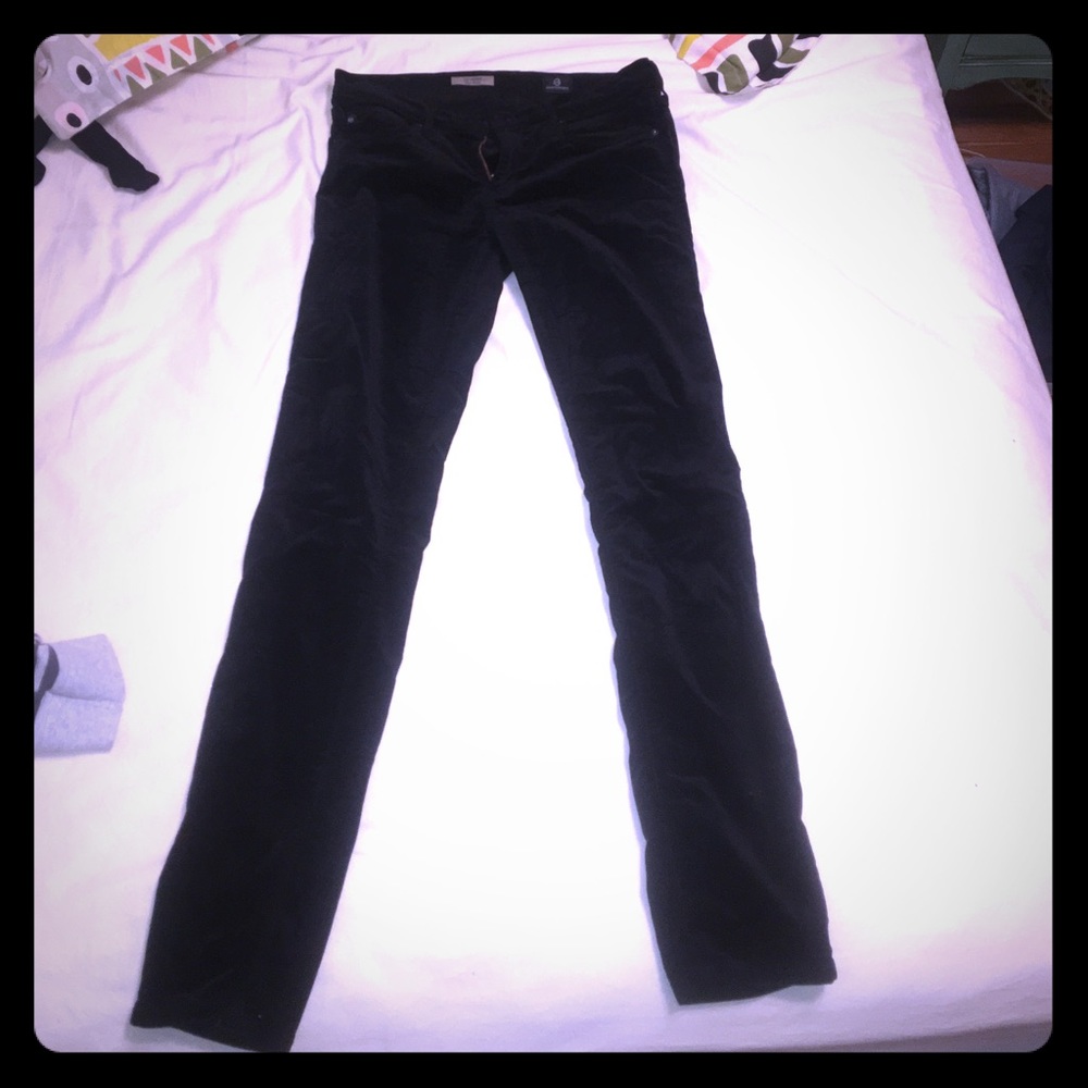 Black velvet skinny pants!