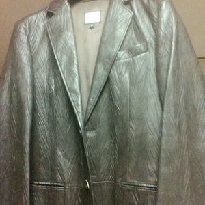 ARMANI MENS BROWN LEATHER JACKET