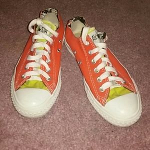 Orange Skull Converse