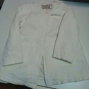 NWOT!! Zara Girls white lightweight Peacoat