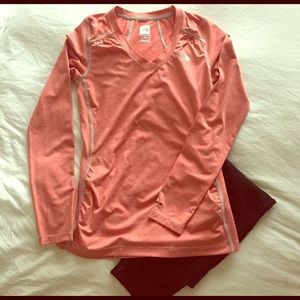 North Face light red with grey activity Top