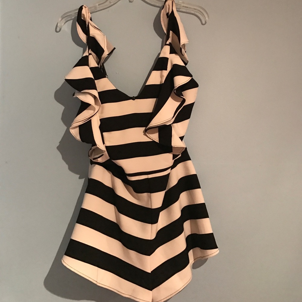 Striped shorts Romper