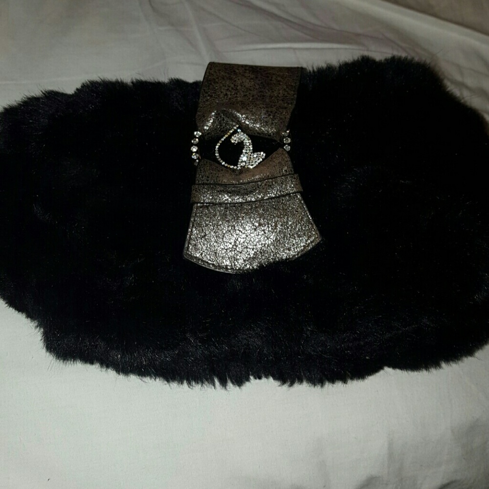 Black Faux Fur Baby Phat Bag