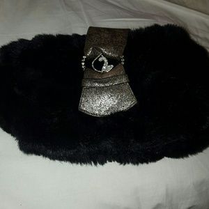 Black Faux Fur Baby Phat Bag