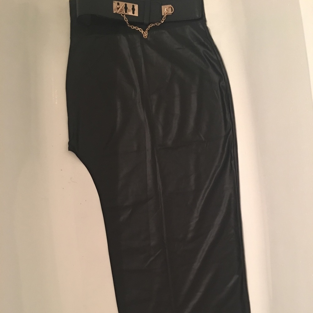 Pleather long Skirt