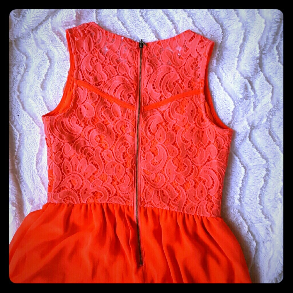 Beautiful, bright coral dress