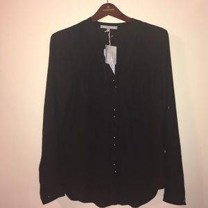 Daniel Rainn black button down blouse