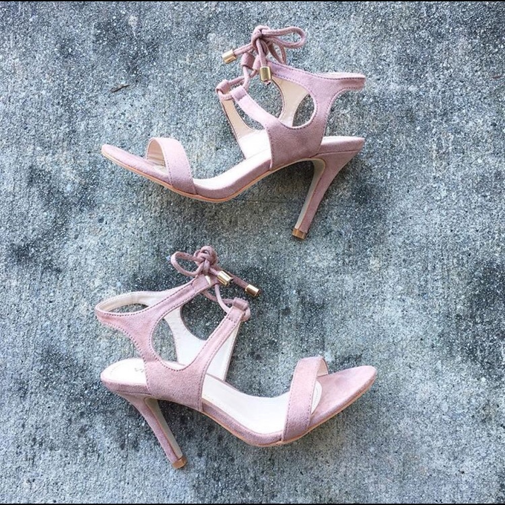 Dusty Rose Suede Heels