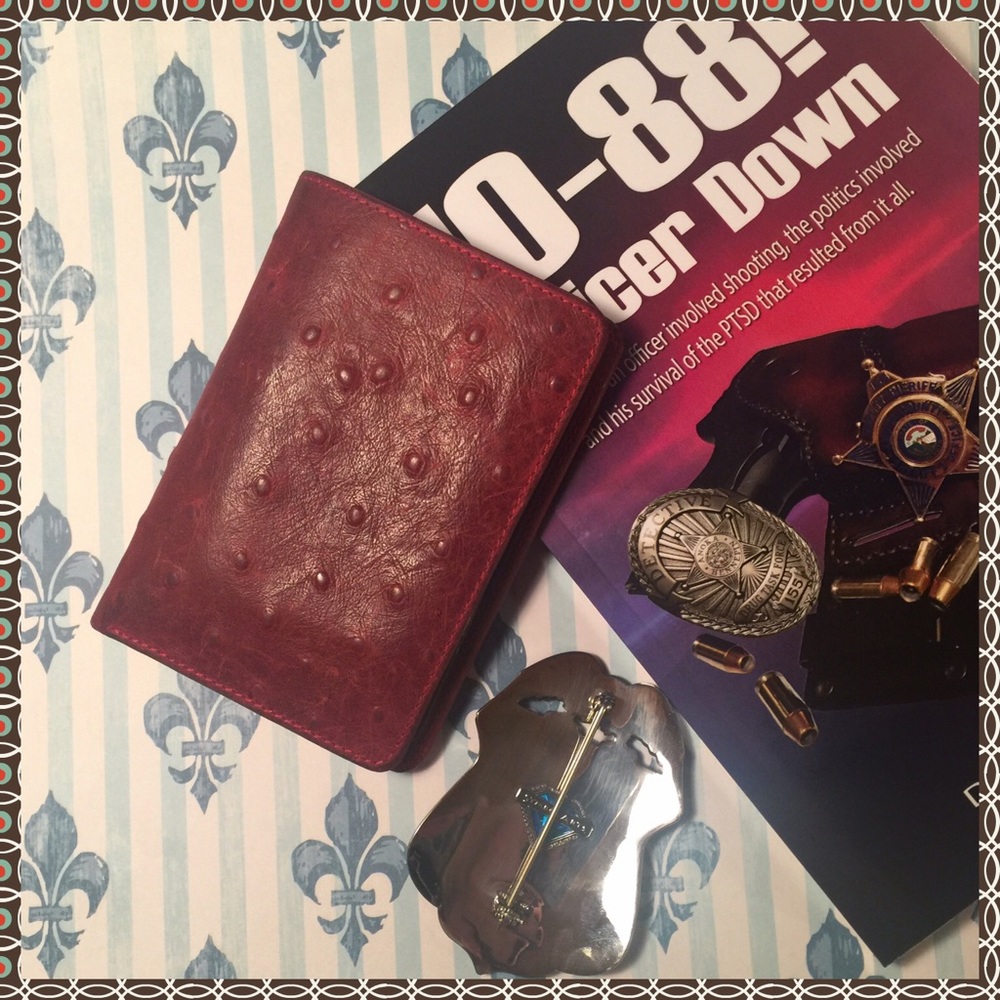 Genuine Leather Badge Wallet