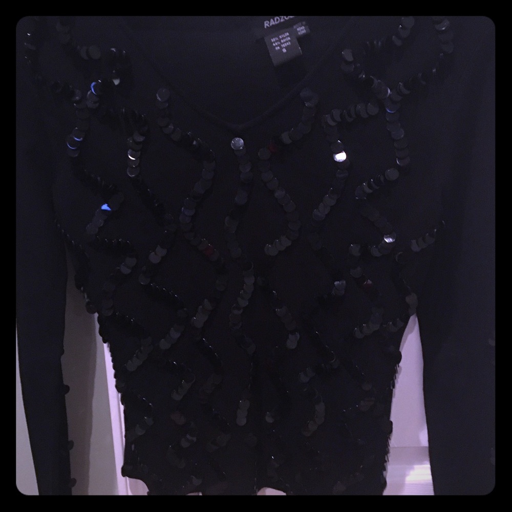 Black Radzoli Sequined Sweater
