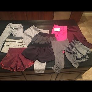 Lululemon lot total of 10 shorts/pants