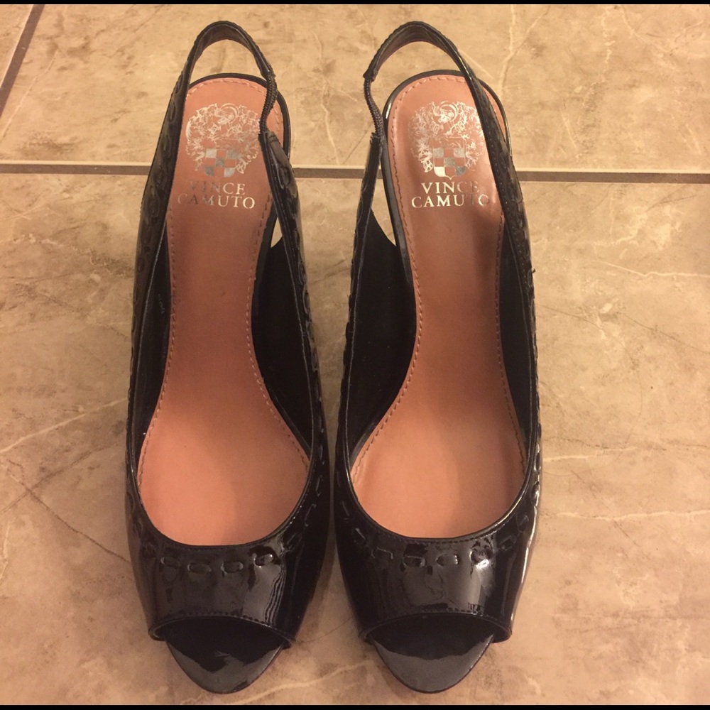 Vince Camuto "Patent Black heels