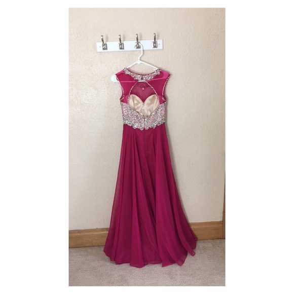 Beautiful Raspberry Colored Prom Dress - Picture 2 of 3