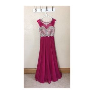 Beautiful Raspberry Colored Prom Dress