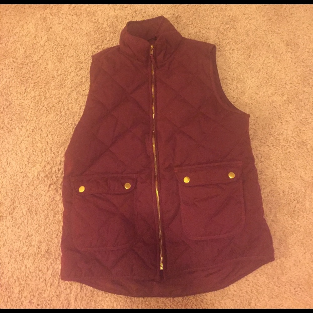 Burgundy vest