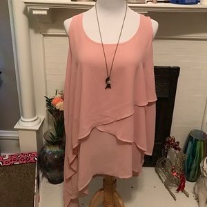 Torrid Pink asymmetrical top size 2