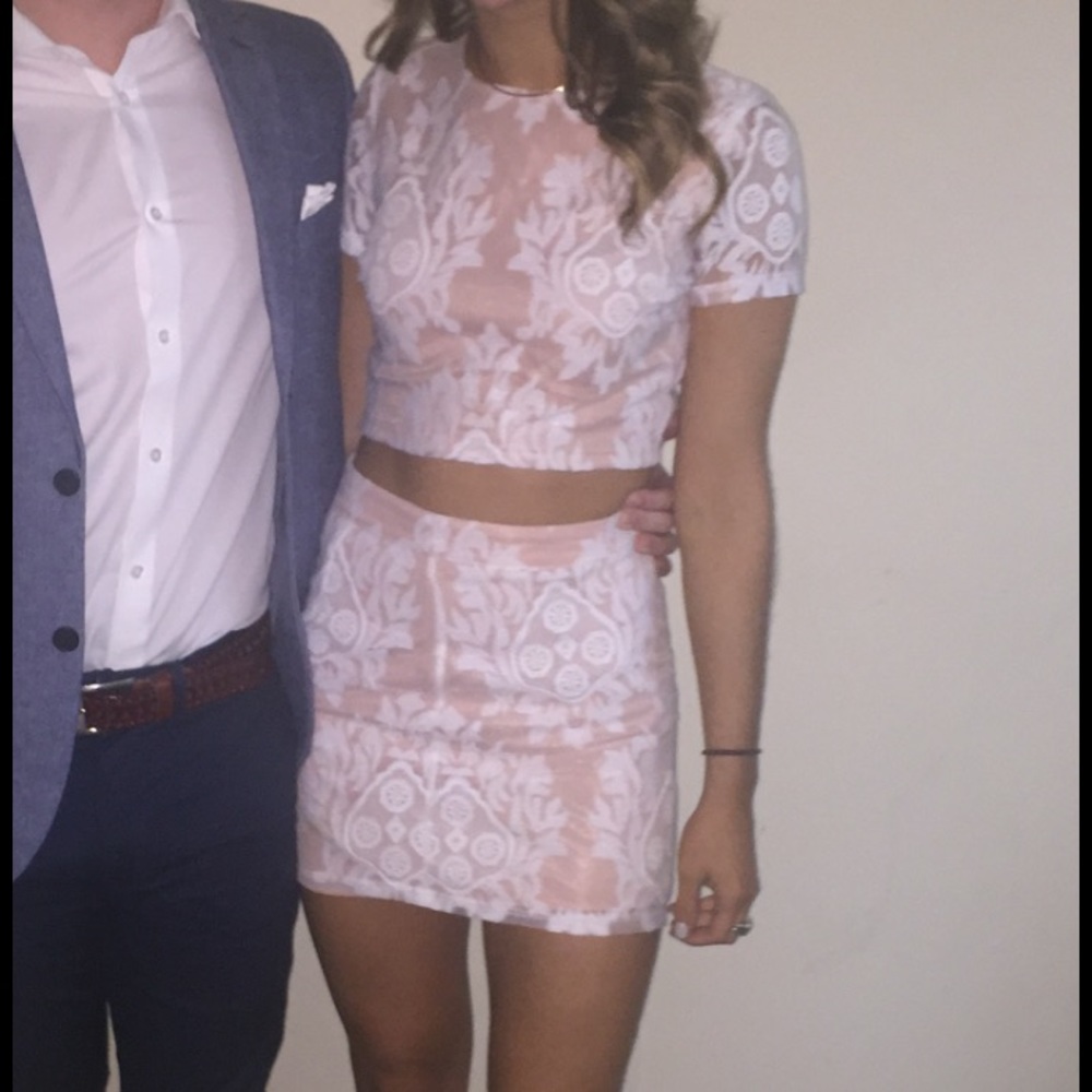Two piece dress - crop top and skirt set