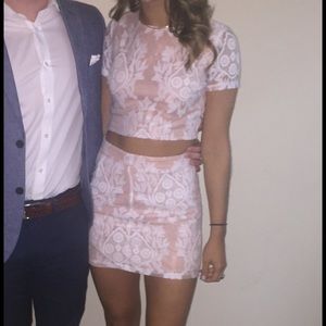 Two piece dress - crop top and skirt set