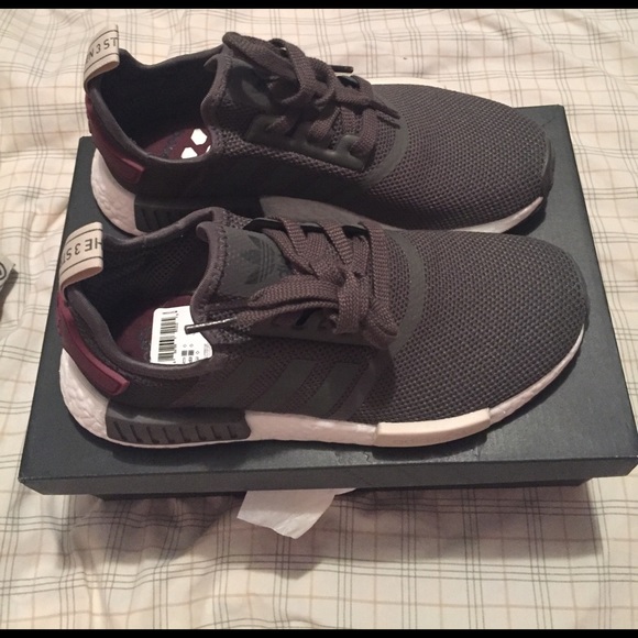 Adidas Shoes - Gray/army green adidas NMDs