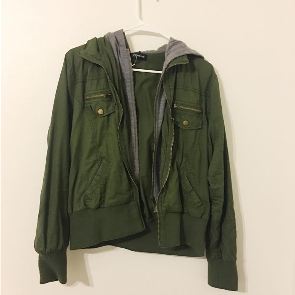 green jacket